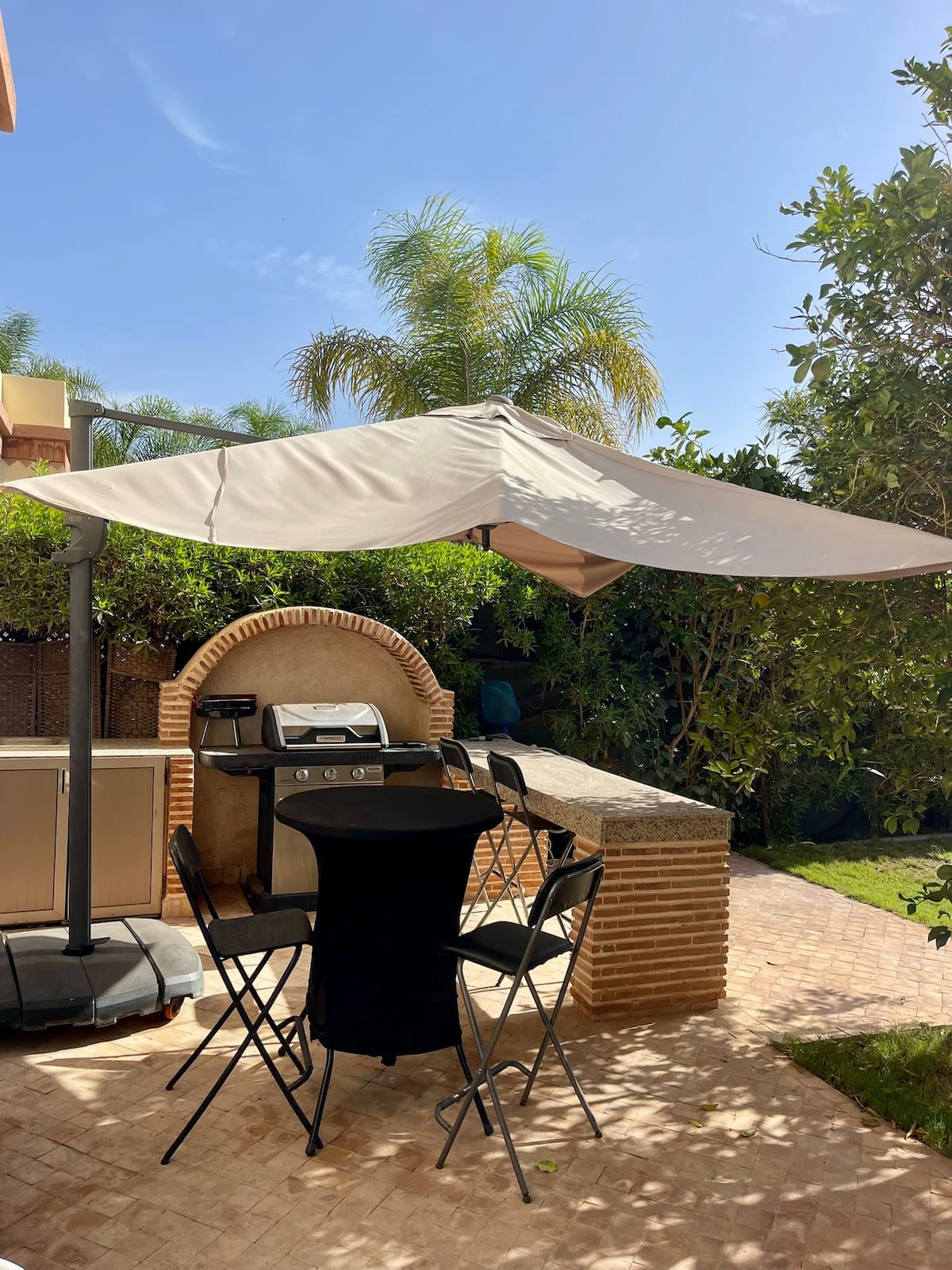Terraza con barbacoa